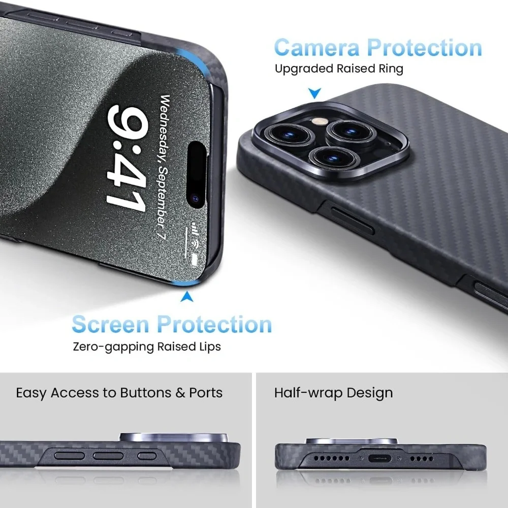 iPhone 16 Pro Real Carbon Fiber Case